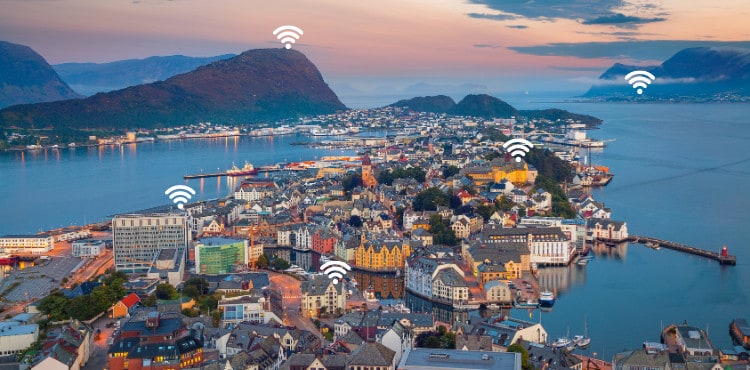 Illustrasjon på mobildekning